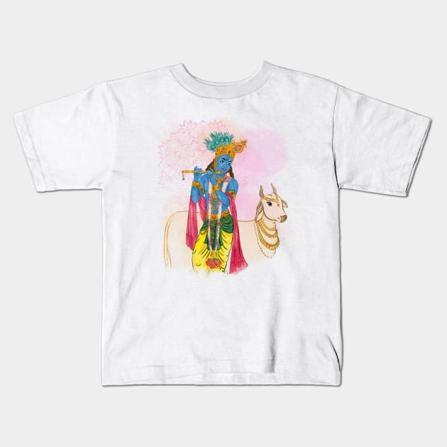 Hare Krishna Kids T-Shirt by Puchka_Art